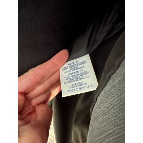 Indesign Boys wear 3 button Suit Jacket Gray Size 14 - Picture 4 of 8